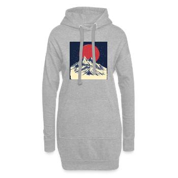 Mountain day - Hoodie-Kleid - Grau meliert - Vorne