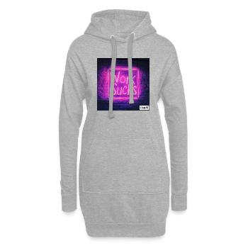 À propos de la vie - Sweat-shirt à capuche long Femme - gris chiné - Devant