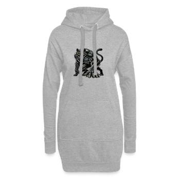 panther - Hoodie-Kleid - Grau meliert - Vorne