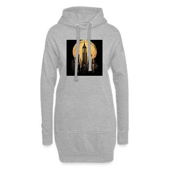 New York gold 2 - Hoodie-Kleid - Grau meliert - Vorne