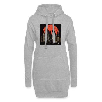 New York night - Hoodie-Kleid - Grau meliert - Vorne