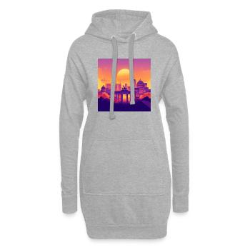 Berlin - Hoodie-Kleid - Grau meliert - Vorne