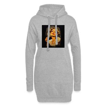 Vintage girl - Hoodie-Kleid - Grau meliert - Vorne