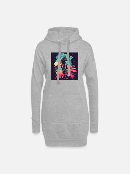 Bike - Hoodie Dress - heather grey