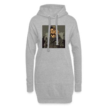 My friend Rudi - Hoodie-Kleid - Grau meliert - Vorne