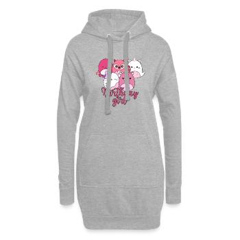 Jolie fille d’anniversaire Squishmallow - Sweat-shirt à capuche long Femme - gris chiné - Devant