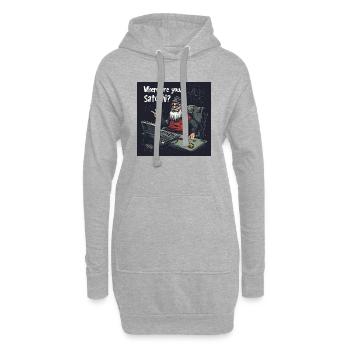 Bitcoin uncle Satoshi - Hoodie-Kleid - Grau meliert - Vorne