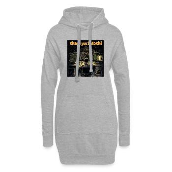 Thank you Satoshi! - Hoodie-Kleid - Grau meliert - Vorne