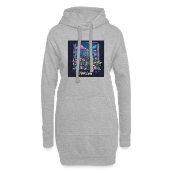 Plant lover NYC - Hoodie-Kleid - Grau meliert - Vorne