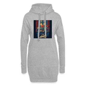 Plant lover - Hoodie-Kleid - Grau meliert - Vorne