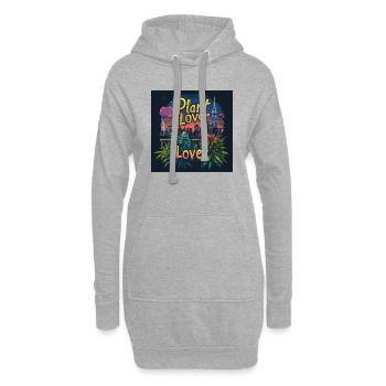 Canabis lover NewYork - Hoodie-Kleid - Grau meliert - Vorne