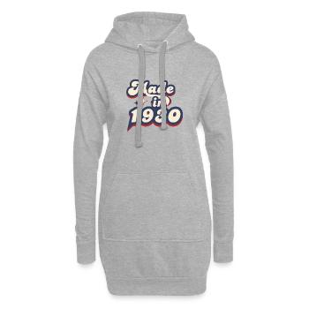 Hergestellt im 1930 Retro - Hoodie-Kleid - Grau meliert - Vorne