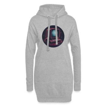 Pixel-Computer - Hoodie-Kleid - Grau meliert - Vorne