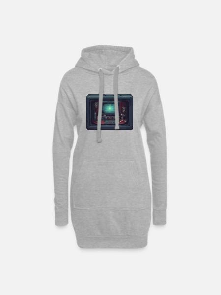 Computer in computer - Hoodie Dress - heather grey