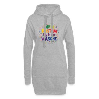 Mein Kostüm ist in der Wäsche - Hoodie-Kleid - Grau meliert - Vorne