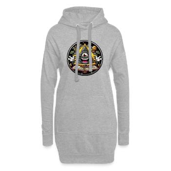 Illumination - Sweat-shirt à capuche long Femme - gris chiné - Devant