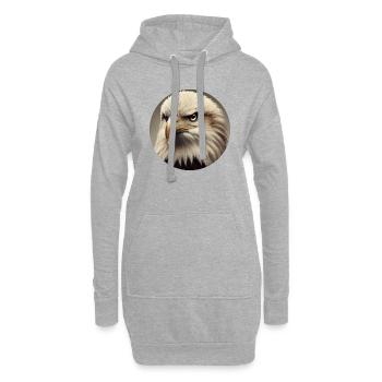 Pygargue à tête blanche - Sweat-shirt à capuche long Femme - gris chiné - Devant