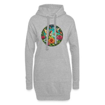 Honigbienen-Fee - Hoodie-Kleid - Grau meliert - Vorne