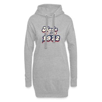 Hergestellt im Jahr 1972 Retro - Hoodie-Kleid - Grau meliert - Vorne