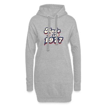 Hergestellt im Jahr 1977 Retro - Hoodie-Kleid - Grau meliert - Vorne