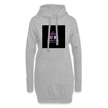 DJ als - Hoodie-Kleid - Grau meliert - Vorne