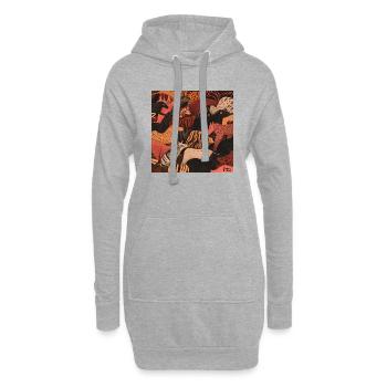 Diversité brillante - Sweat-shirt à capuche long Femme - gris chiné - Devant