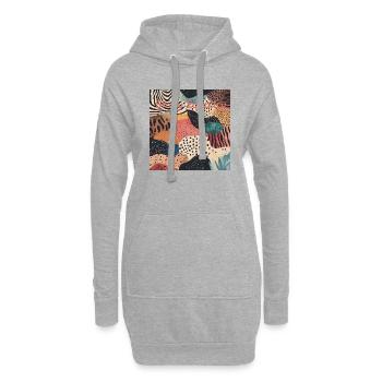 Shiny Equality - Hoodie-Kleid - Grau meliert - Vorne