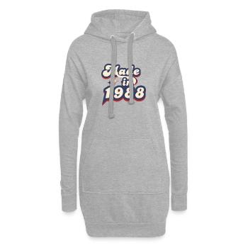 Hergestellt im Jahr 1988 Retro - Hoodie-Kleid - Grau meliert - Vorne