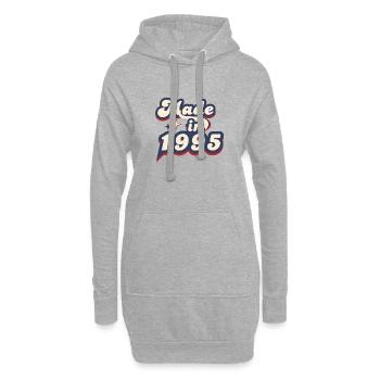Hergestellt im Jahr 1995 Retro - Hoodie-Kleid - Grau meliert - Vorne