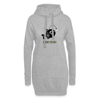 Les poissons-grenouilles suivent le soleil - Sweat-shirt à capuche long Femme - gris chiné - Devant