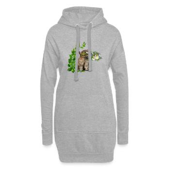 kleiner Pfeifhase - Hoodie-Kleid - Grau meliert - Vorne