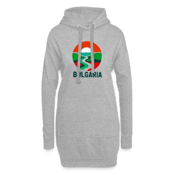 Bulgaria Pride – Feiern Sie die Schönheit Bulgariens - Hoodie-Kleid - Grau meliert - Vorne