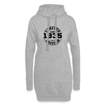 1935 limited edition - Sweat-shirt à capuche long Femme - gris chiné - Devant