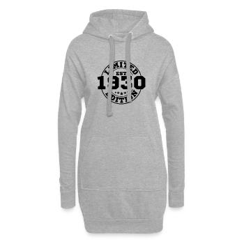 1930 Limitierte Auflage - Hoodie-Kleid - Grau meliert - Vorne