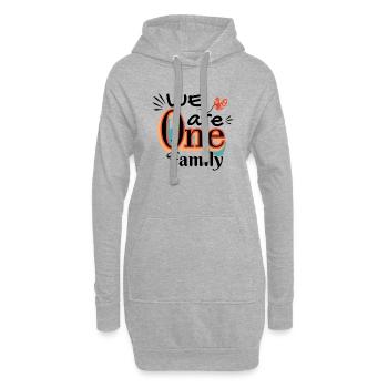 🌈 We Are One Family - T-shirt 🌈 Unité Coloré - Sweat-shirt à capuche long Femme - gris chiné - Devant