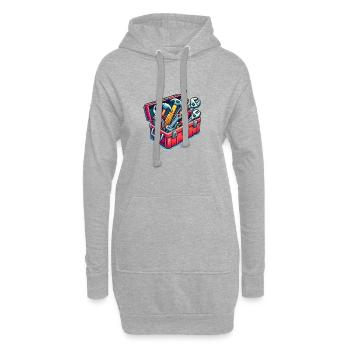 toolbox - Sweat-shirt à capuche long Femme - gris chiné - Devant