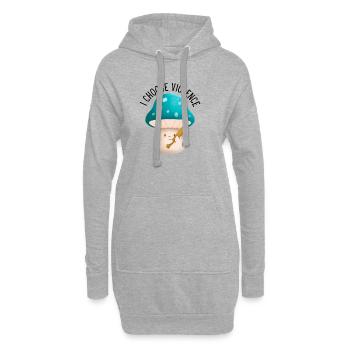 Choisissez Violence Sarcastique Citation drôle - Sweat-shirt à capuche long Femme - gris chiné - Devant