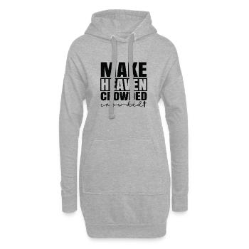 Make heaven crowded - Hoodie-Kleid - Grau meliert - Vorne