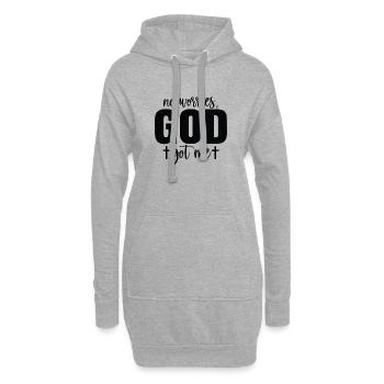 Pas de soucis, Dieu m’a eu - Sweat-shirt à capuche long Femme - gris chiné - Devant