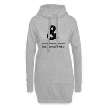 Et la vie continue - Sweat-shirt à capuche long Femme - gris chiné - Devant