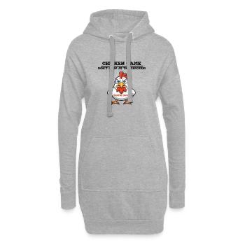 Jeu de poulet - Sweat-shirt à capuche long Femme - gris chiné - Devant