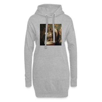 Katzenklo - Hoodie-Kleid - Grau meliert - Vorne