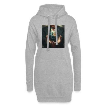Président - Sweat-shirt à capuche long Femme - gris chiné - Devant