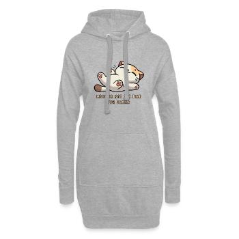 Meow – Keine Zeit für Drama Katze Design - Hoodie-Kleid - Grau meliert - Vorne