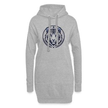 Emblème du tigre majestueux - Design féroce et audacieux - Sweat-shirt à capuche long Femme - gris chiné - Devant