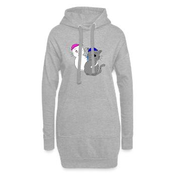Halunke & Halunka - Hoodie-Kleid - Grau meliert - Vorne