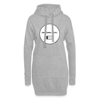 emotional level - Hoodie-Kleid - Grau meliert - Vorne