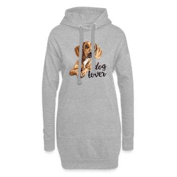 Hundeliebhaber - Hoodie-Kleid - Grau meliert - Vorne