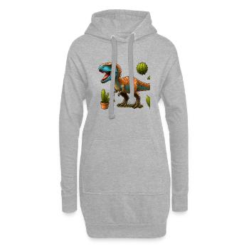 Dinosaur - Giant Mammal - Sweat-shirt à capuche long Femme - gris chiné - Devant