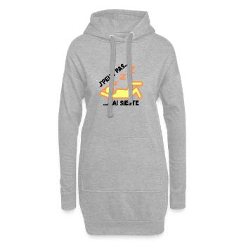 Ich kann nicht, ich habe ein Nickerchen gemacht - Hoodie-Kleid - Grau meliert - Vorne